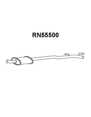Silenciador posterior Veneporte 112.RN55500 - RENAULT CLIO 1.2/1.4i 98-SIL FRT