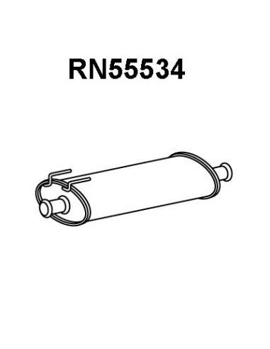silenciador del medio Veneporte 112.RN55534 - RENAULT MASTER 2.5 97-SILENCIOSO I NTERNO