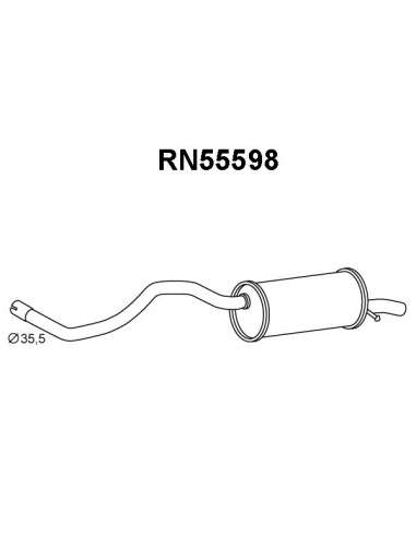 Silenciador posterior Veneporte 112.RN55598 - RENAULT CLIO 1.2 12-SIL TRAS