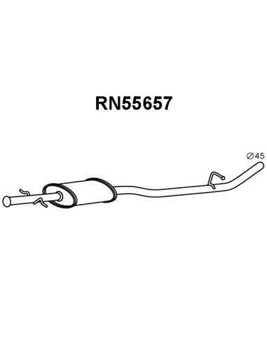 Silenciador posterior Veneporte 112.RN55657 - RENAULT KANGOO 1.9 99-SIL FRENTE