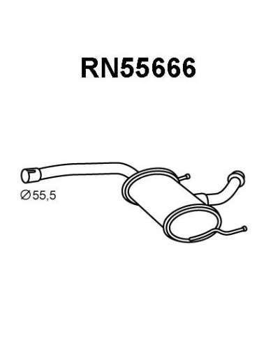 Silenciador posterior Veneporte 112.RN55666 - RENAULT LAGUNA 1.9D 95-01SILENCIOS O FRT