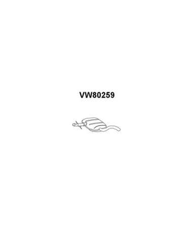 silenciador del medio Veneporte 112.VW80259 - VW GOLF III 1.6/2.0i 94-SIL FRENTE