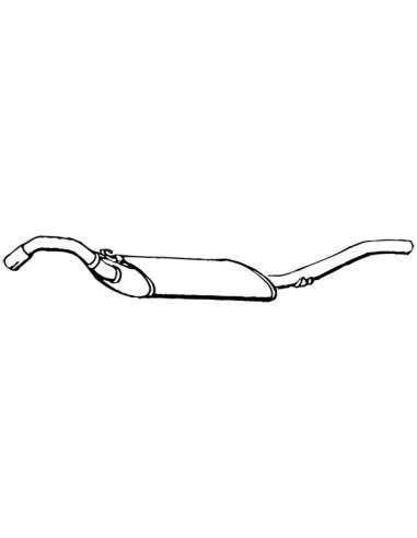 Silenciador posterior Walker 13345 - VOLKSWAGEN Jetta 1050/1300