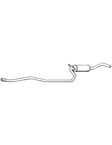 silenciador del medio Walker 17296 - FORD Fiesta 1.3 Kat 5/91- IS