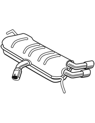 Silenciador posterior Walker 25128 - AUDI A3 1,4 TSI / 92KW RS