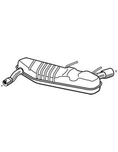 Silenciador posterior Walker 25140 - OPEL SIGNUM/VECTRA C 2,2 DTI