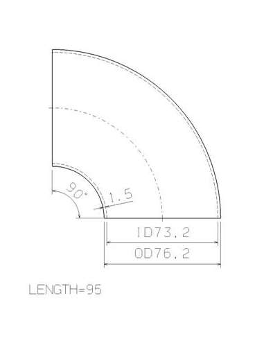 Tubo de escape Walker 32054 - UNIVERSAL PIPE BEND 90 FOR WE