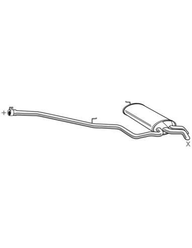 Silenciador posterior Walker 72146 - MERCEDES E290/E300 06/96- RS