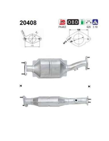 Catalizador As 20408 - MONDEO 1.8I/2.0I 16V 10