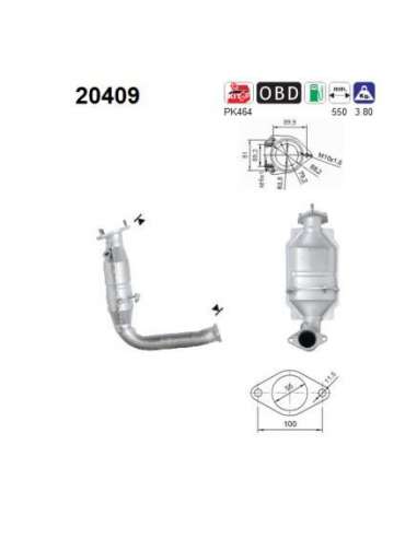 Catalizador As 20409 - FORD FOCUS 1.8I 16V 8