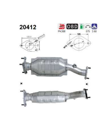 Catalizador As 20412 - FORD MONDEO 2.5i V6