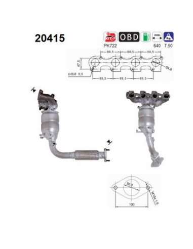 Catalizador As 20415 - FORD Ka 1.3