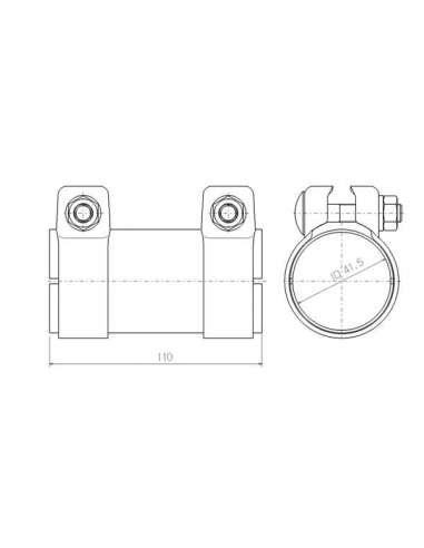 Conectores de tubos, sistema de escape Walker 86141 - Connecting Pipes 44x41x110