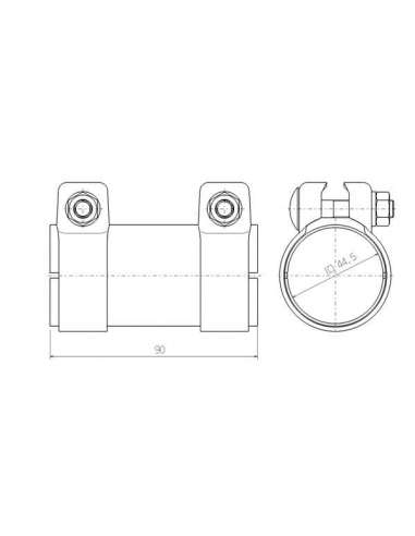 Conectores de tubos, sistema de escape Walker 86144 - Connecting Pipes 47x44x90