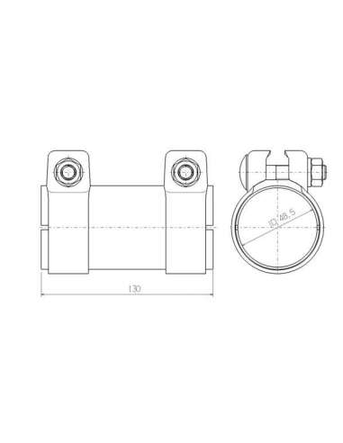 Conectores de tubos, sistema de escape Walker 86148 - CONNECTION PIPE - 51x 48x 130