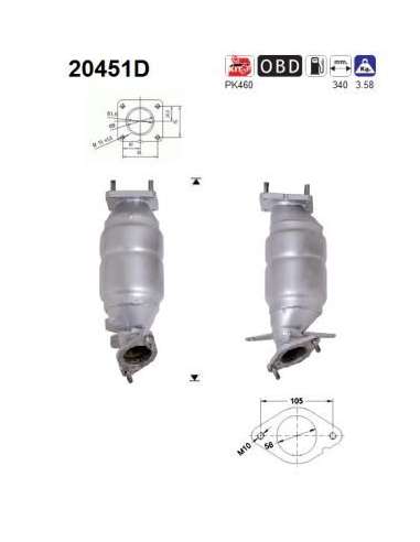 Catalizador As 20451D - MONDEO 2.2TD TDCI 2198 cc 11