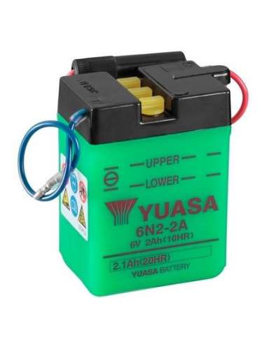 Batería de arranque Yuasa 6N2-2A - BATERIA MOTO  YUASA Conventional 6 Volt