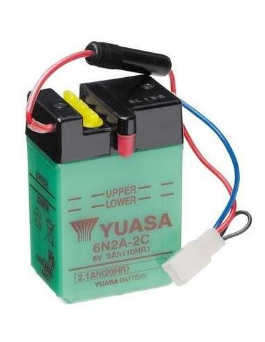 Batería de arranque Yuasa 6N2A-2C - BATERIA MOTO  YUASA Conventional 6 Volt