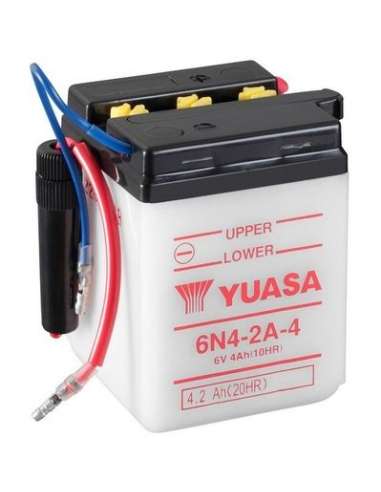 Batería de arranque Yuasa 6N4-2A-4 - BATERIA MOTO  YUASA Conventional 6 Volt
