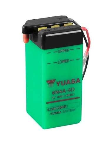 Batería de arranque Yuasa 6N4A-4D - BATERIA MOTO  YUASA Conventional 6 Volt