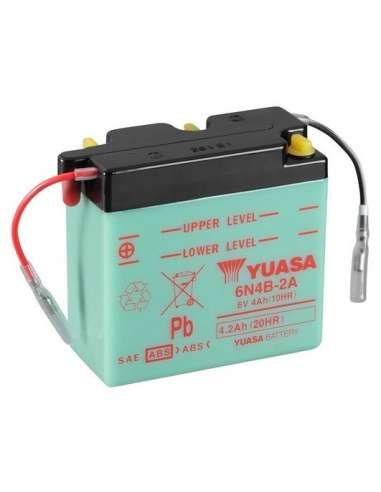 Batería de arranque Yuasa 6N4B-2A - BATERIA MOTO  YUASA Conventional 6 Volt