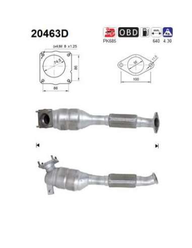 Catalizador As 20463D - AS FORD TRANSIT CONNECT 1.8T