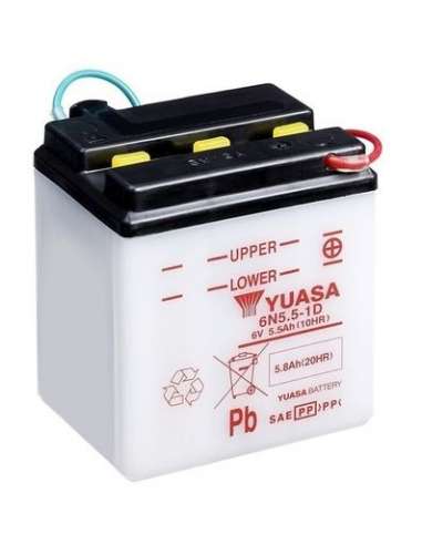 Batería de arranque Yuasa 6N5.5-1D - BATERIA YUASA Conventional 6 Volt