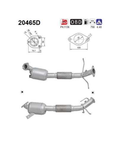 Catalizador As 20465D - AS FORD TRANSIT CONNECT 1.8T