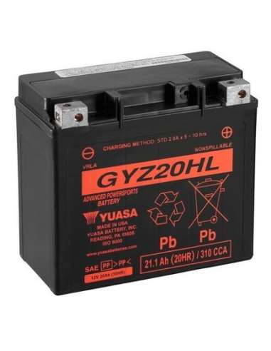 Batería de arranque Yuasa GYZ20HL - BATERIA MOTO  YUASA High Performance Maintenance Free