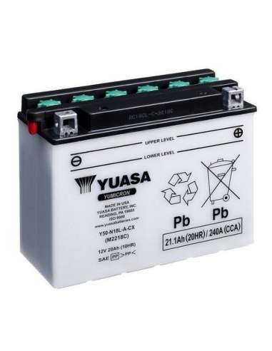 Batería de arranque Yuasa Y50-N18L-A-CX - BATERIA YUASA YuMicron CX