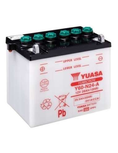 Batería de arranque Yuasa Y60-N24-A - BATERIA MOTO  YUASA YuMicron