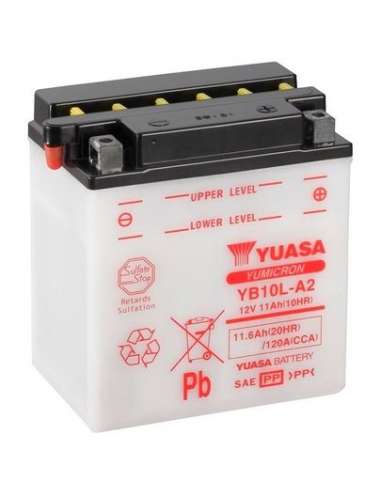 Batería de arranque Yuasa YB10L-A2 - BATERIA MOTO  YUASA YuMicron