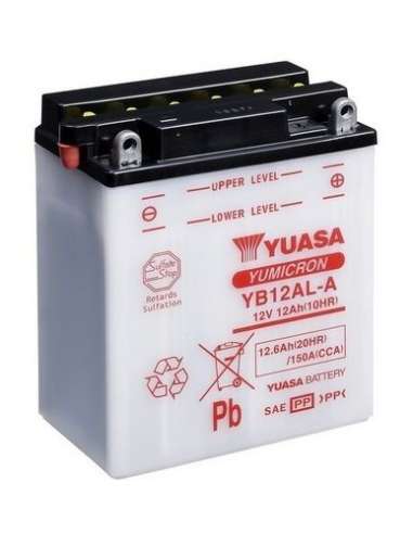 Batería de arranque Yuasa YB12AL-A - BATERIA MOTO  YUASA YuMicron