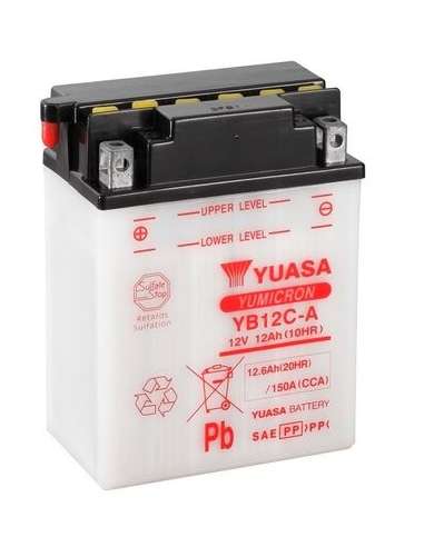 Batería de arranque Yuasa YB12C-A - BATERIA MOTO  YUASA YuMicron
