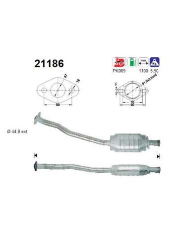 Catalizador As 21186 - OPEL ASTRA 1.6I 4Y5 P.