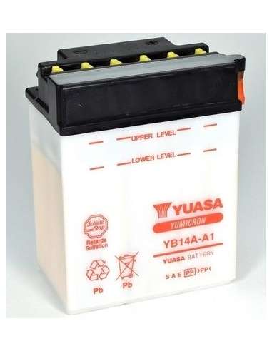 Batería de arranque Yuasa YB14A-A1 - BATERIA MOTO  YUASA YuMicron