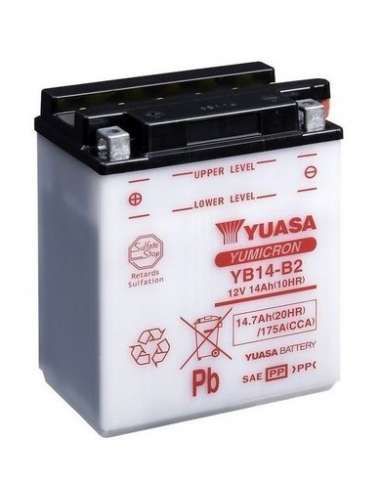 Batería de arranque Yuasa YB14-B2 - BATERIA MOTO  YUASA YuMicron