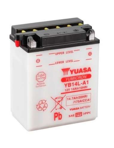 Batería de arranque Yuasa YB14L-A1 - BATERIA YUASA YuMicron