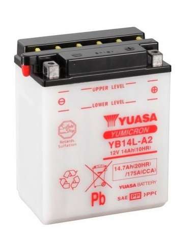 Batería de arranque Yuasa YB14L-A2 - BATERIA MOTO  YUASA YuMicron