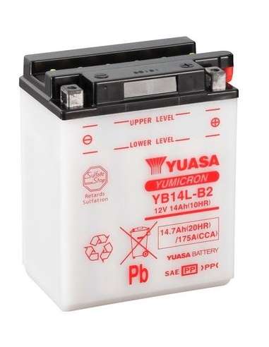 Batería de arranque Yuasa YB14L-B2 - BATERIA MOTO  YUASA YuMicron