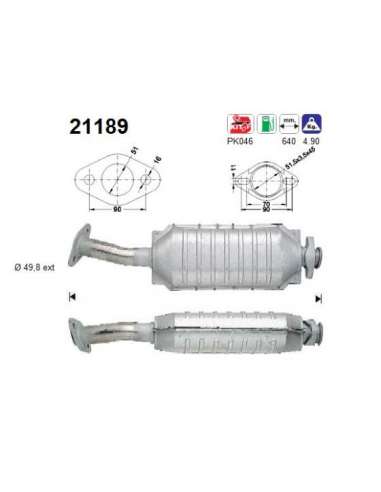 Catalizador As 21189 - OPEL ASTRA 2.0 GSI 16V 10