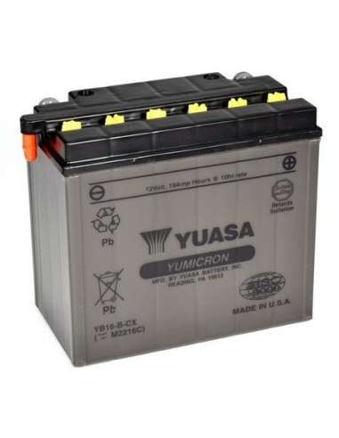 Batería de arranque Yuasa YB16-B-CX - BATERIA YUASA YuMicron CX