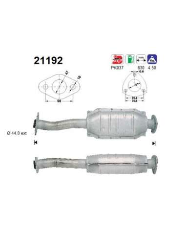 Catalizador As 21192 - OPEL CALIBRA 2.0I CATALIZADO