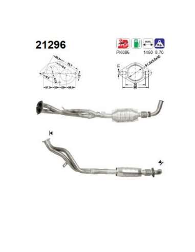 Catalizador As 21296 - OMEGA 2.0I 16V