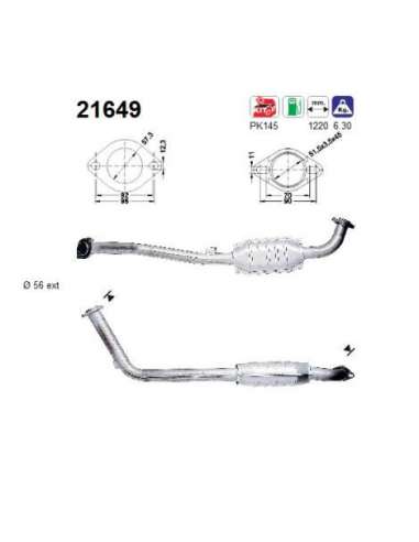 Catalizador As 21649 - OMEGA 2.5 V6 IZDO.