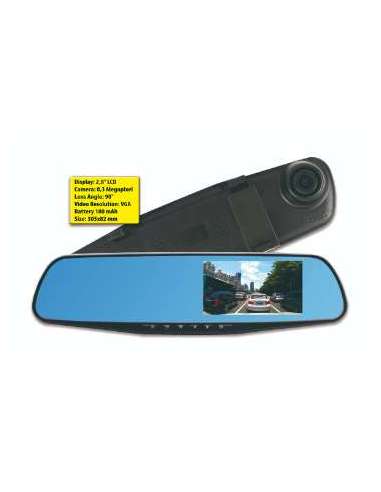 retrovisor con camara display 2.8 lcd camara 0.3 pixel