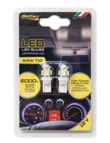 T10 5Led W5W 5050Smd White 12V 2 Unidades