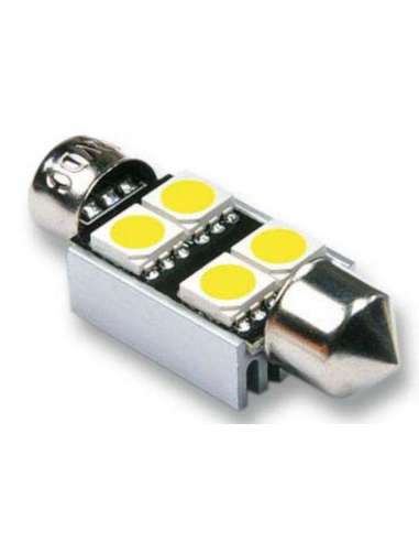 12V 4Smd 5050 36Mm White 1 Unidad Blister Canbus