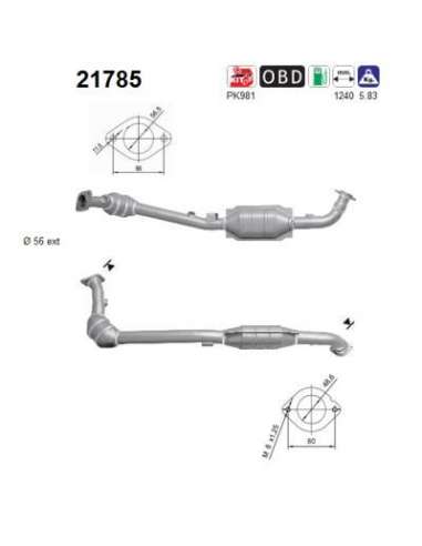 Catalizador As 21785 - OMEGA B 2.6i V6 24V 2597 cc 1