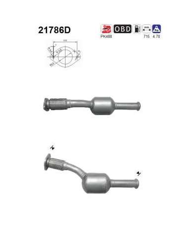 Catalizador As 21786D - OPEL VIVARO 2.5TD cdti 135